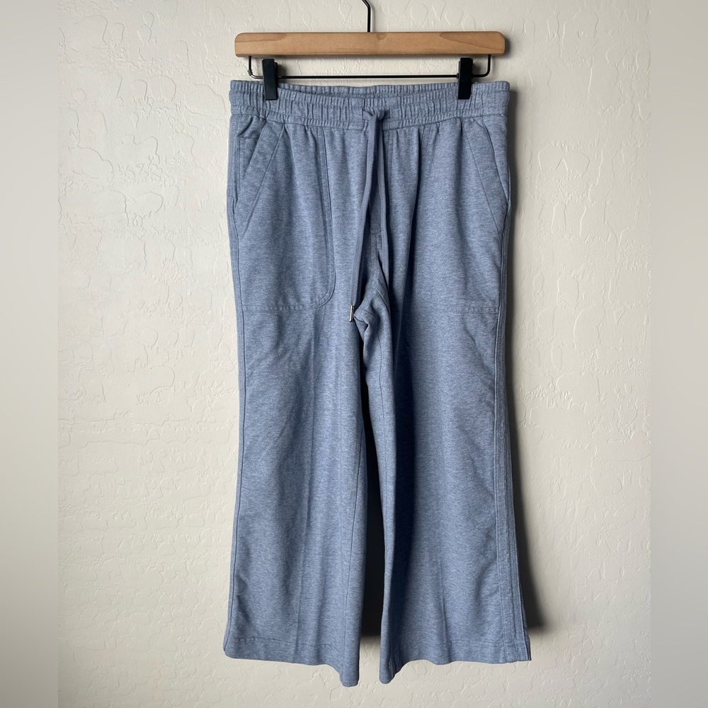 Athleta farallon heathered wide leg crop joggers 8 - Picture 3 of 10